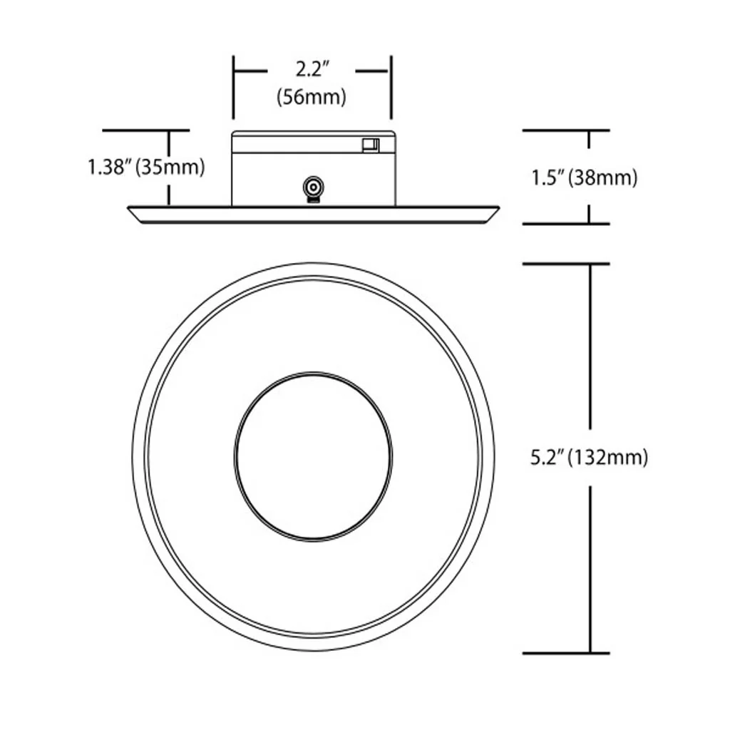 Nicor LED Flush Mount Ceiling Light 3000K with Round Oil-Rubbed Bronze Trim - Image 2