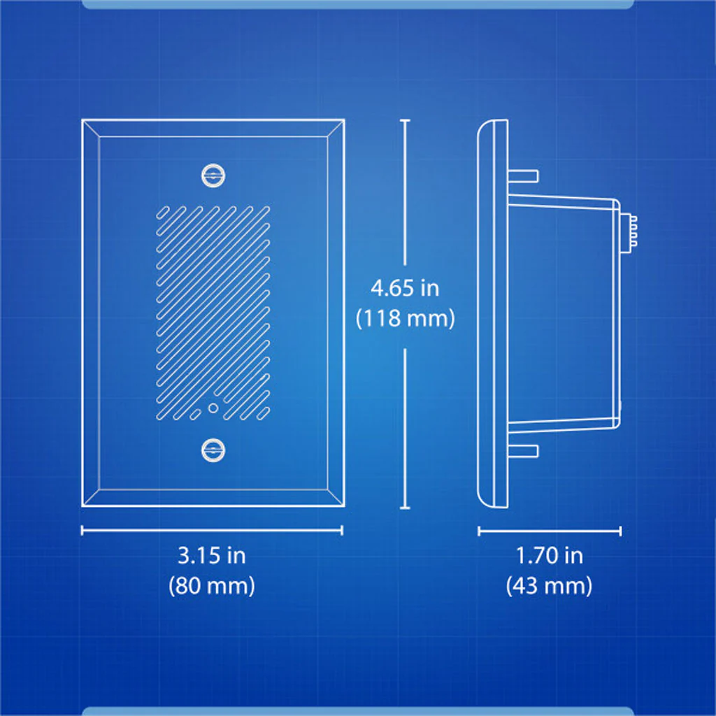 Nicor Single-Gang Electronic Door Chime Kit with Architectural Stucco Button - Image 2