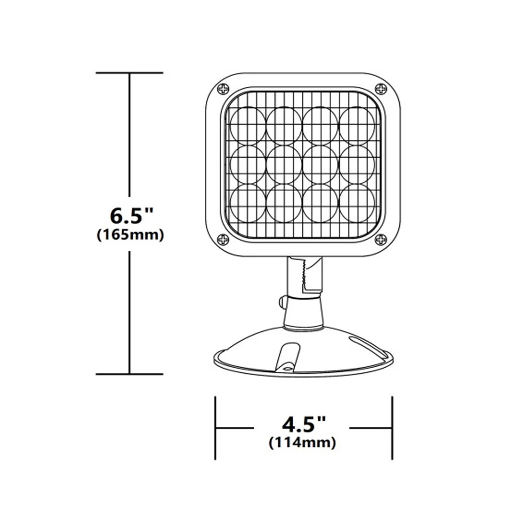 Nicor Weather Resistant Emergency LED Remote Light Fixture Single Head - Image 2