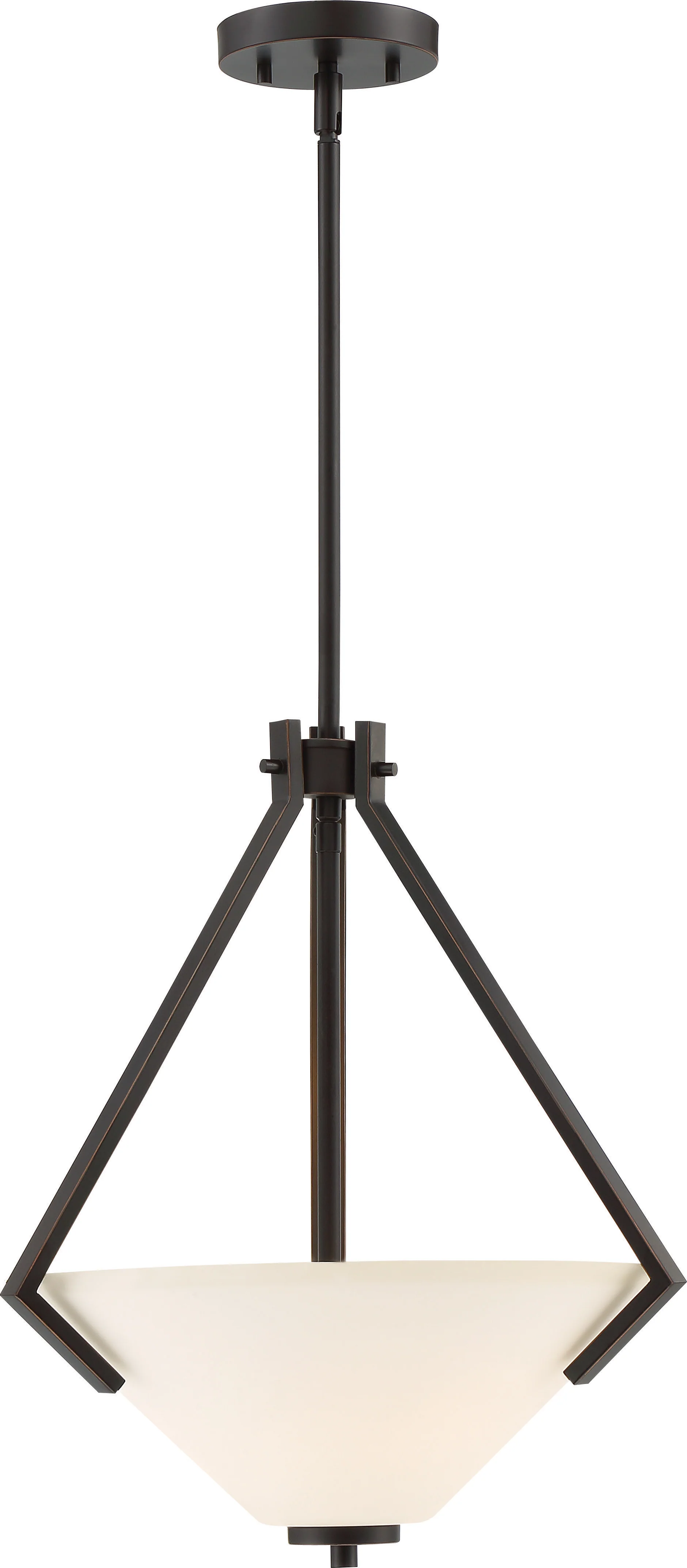 Nome 2-Light Pendants Mounted Pendant Light Fixture in Mahogany Bronze Finish