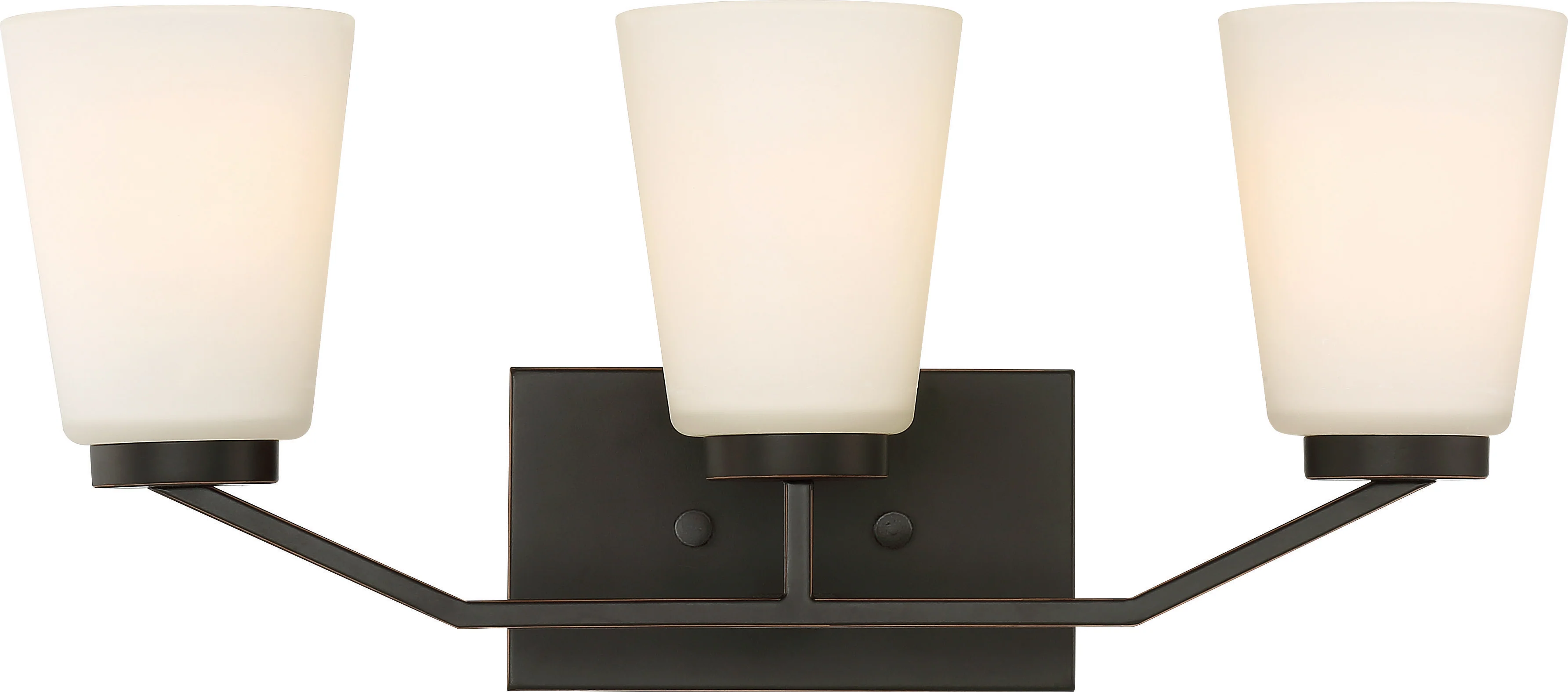 Nome 3-Light Wall Mounted Vanity & Wall Light Fixture in Mahogany Bronze Finish