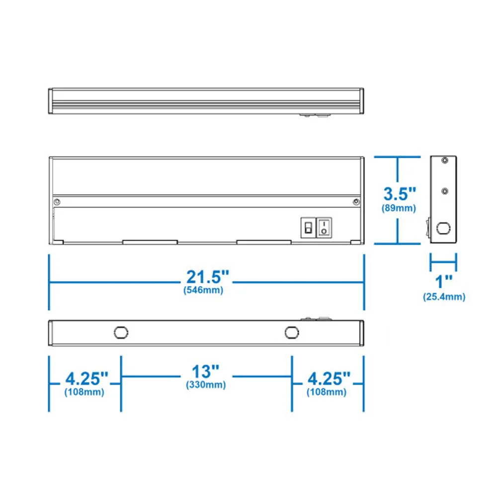 NUC-5 Series 21.5-inch White Selectable LED Under Cabinet Light - Image 2