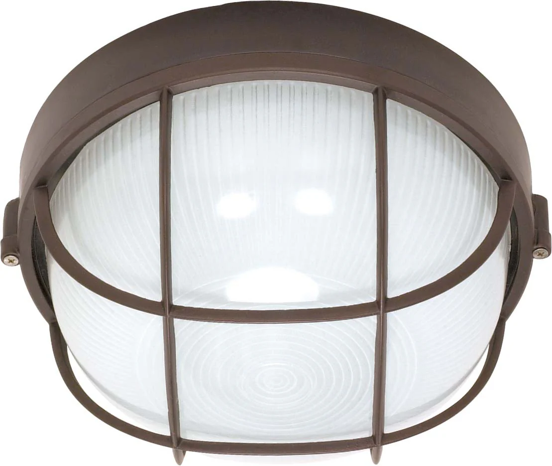 Nuvo 1 Light - 10 inch - Round Cage Bulk Head - Die Cast Bulk Head
