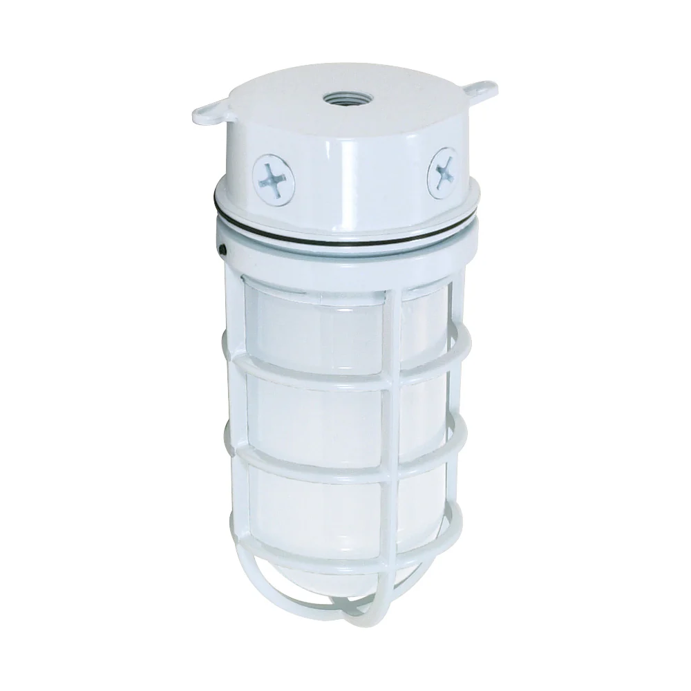 Nuvo 1-Light 100w 10" Industrial Surface Mount w/ Frosted Glass in White Finish