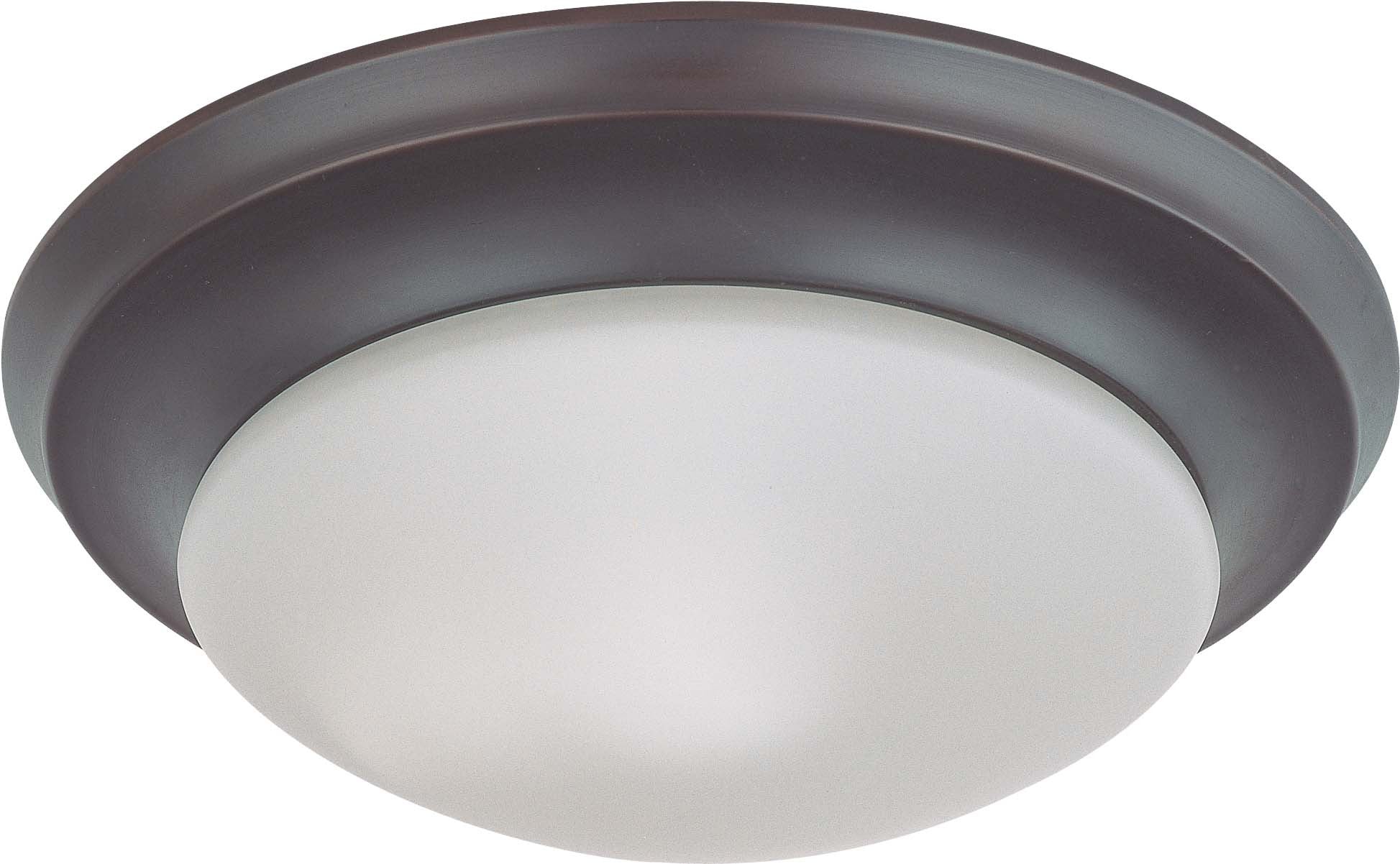 Nuvo 1 Light 12 inch Flush Mount Twist & Lock w/ Frosted White Glass