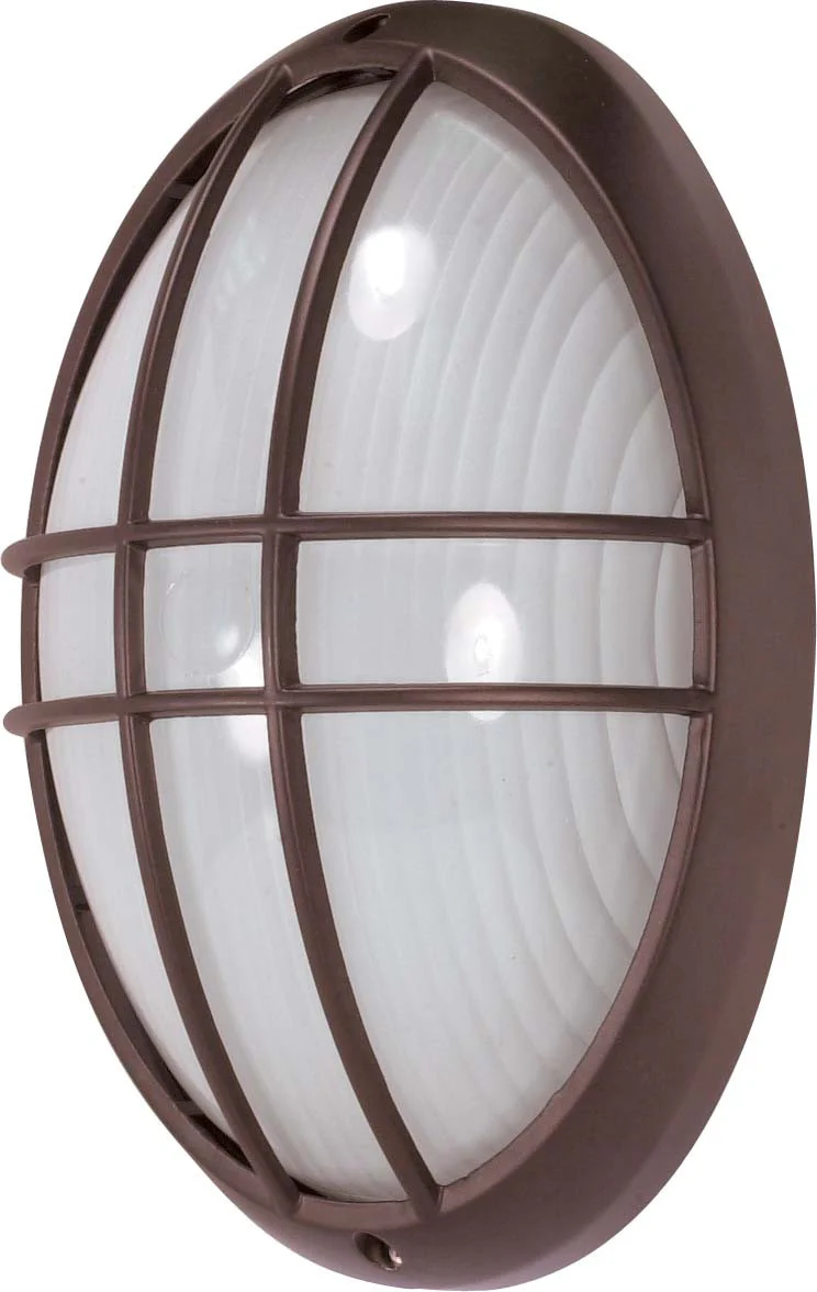 Nuvo 1 Light - 13 inch - Large Oval Cage Bulk Head - Die Cast Bulk Head