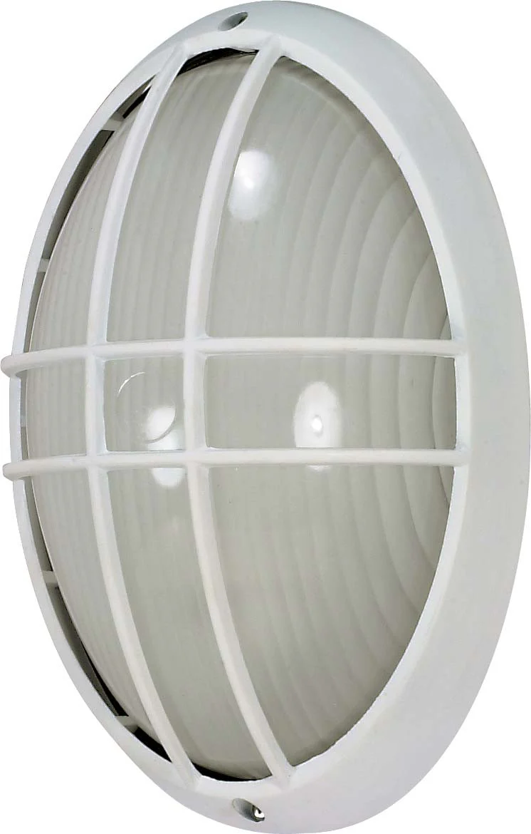 Nuvo 1 Light - 13 inch - Large Oval Cage Bulk Head - Die Cast Bulk Head