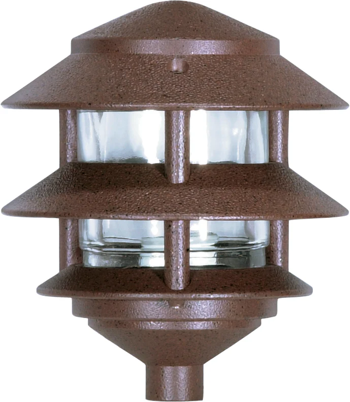 Nuvo 3-Tier PathLight Pagoda Landscape Light Fixture Old Bronze Finish