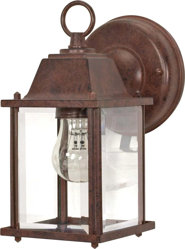 Nuvo 1 Light - 9 inch - Wall Lantern - Cube Lantern w/ Clear Beveled Glass