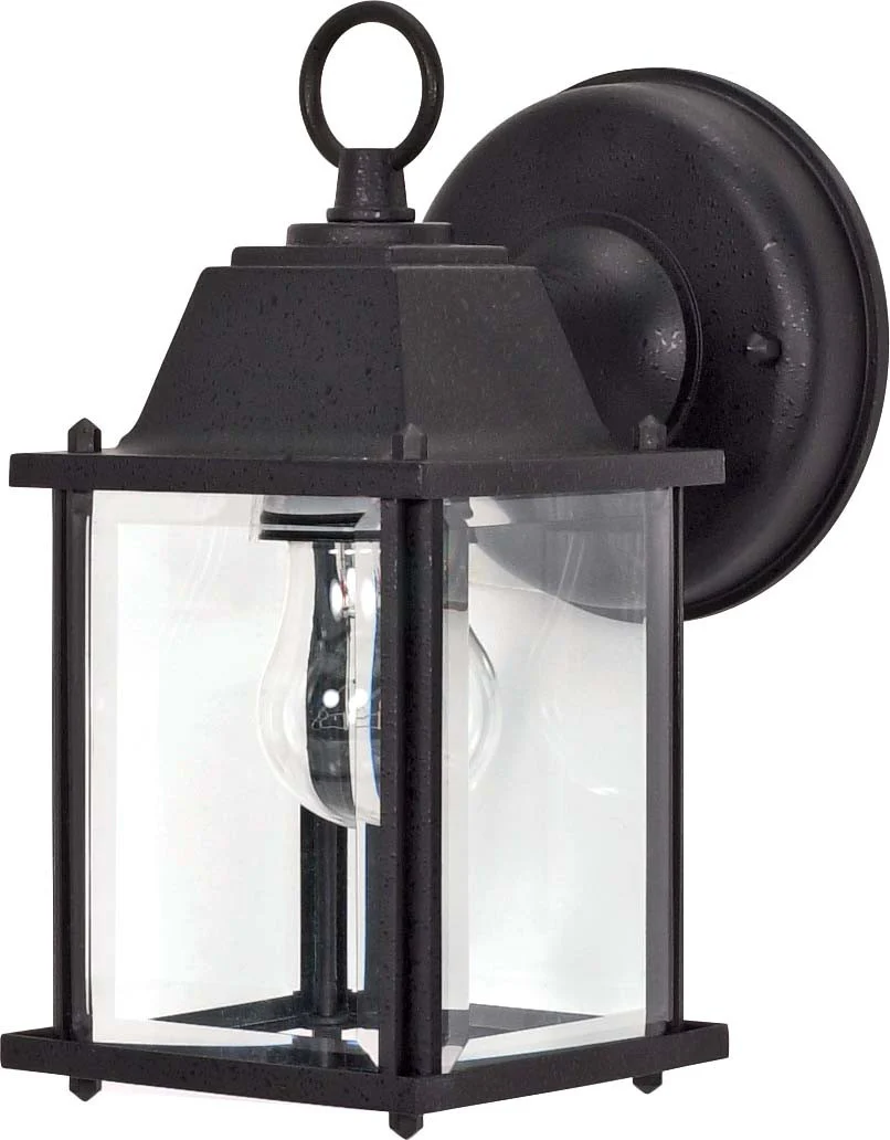 Nuvo 1 Light - 9 inch - Wall Lantern - Cube Lantern w/ Clear Beveled Glass