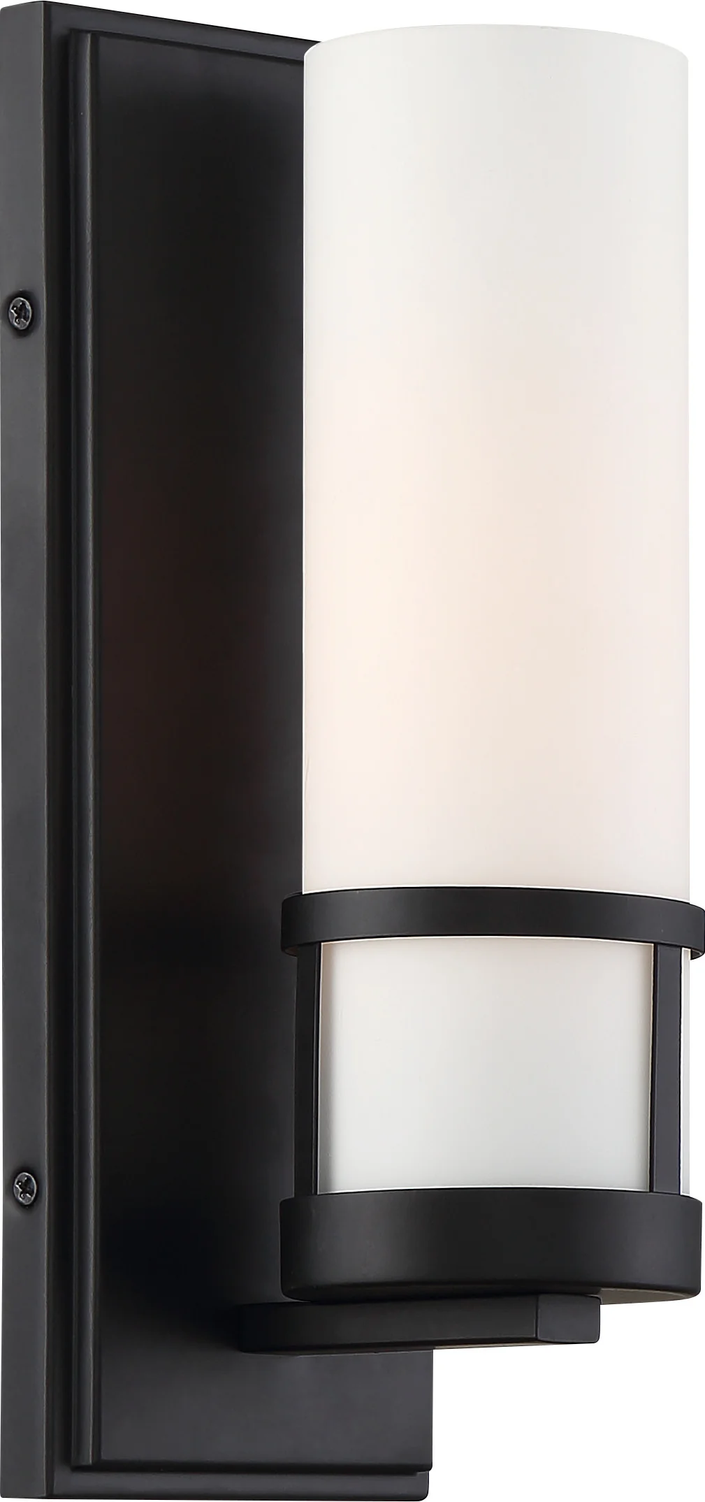 Nuvo 100W T9 Caryle Wall 1-Light 120v Aged Bronze & Opal Shade