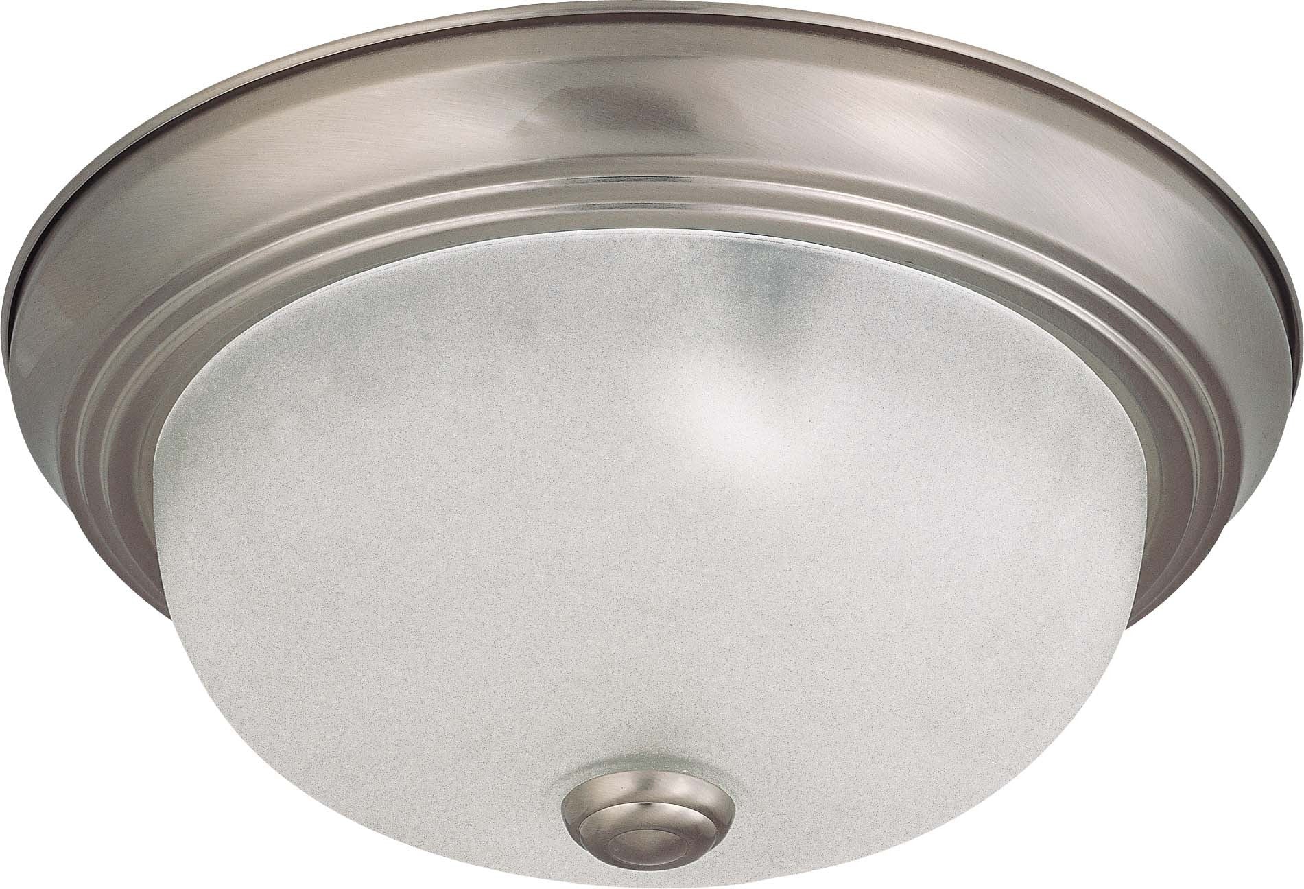 Nuvo 2 Light 11 inch Flush Mount w/ Frosted White Glass