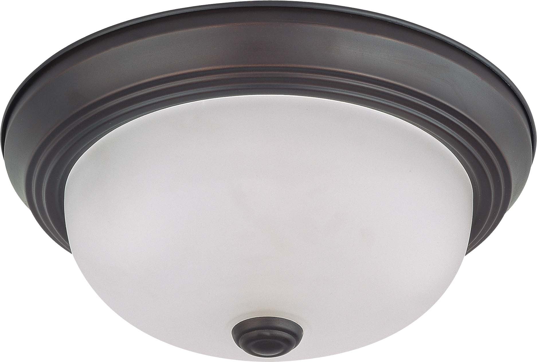 Nuvo 2 Light 11 inch Flush Mount w/ Frosted White Glass