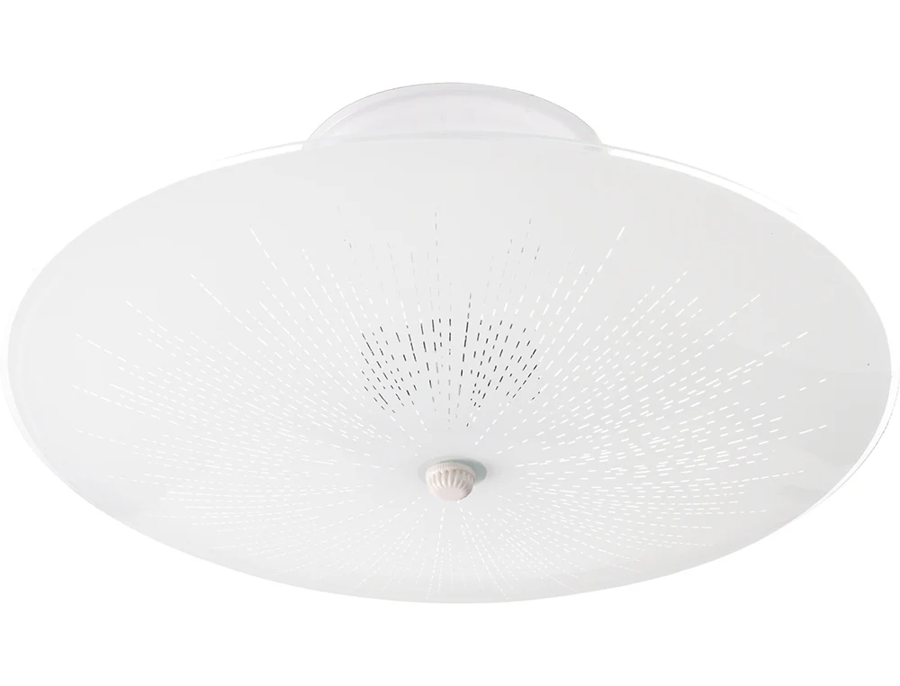Nuvo 2-Light 12" Flush Mount Ceiling Fixture w/ Round Sunburst in White Finish