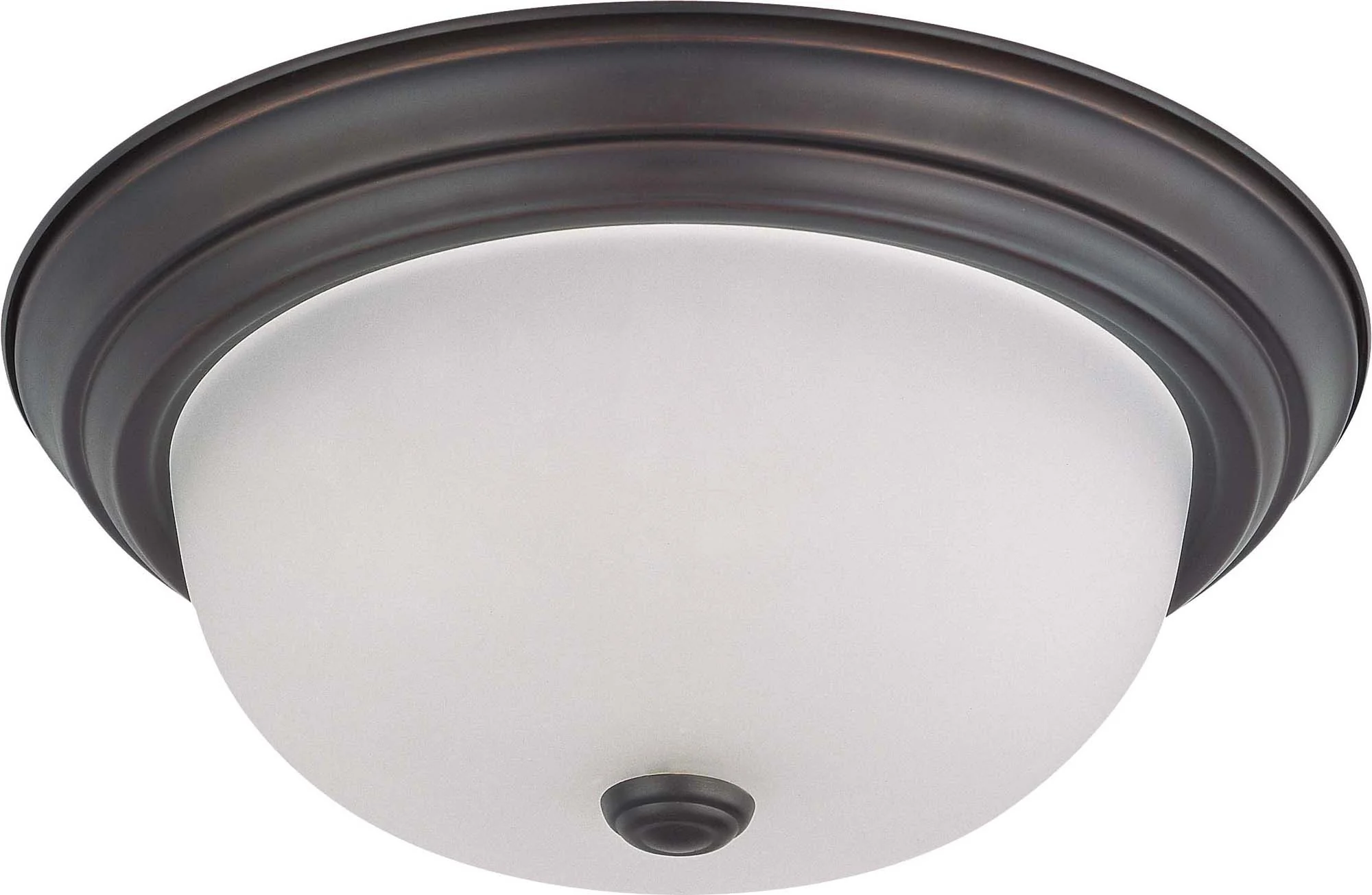 Nuvo 2 Light 13 inch Flush Mount w/ Frosted White Glass