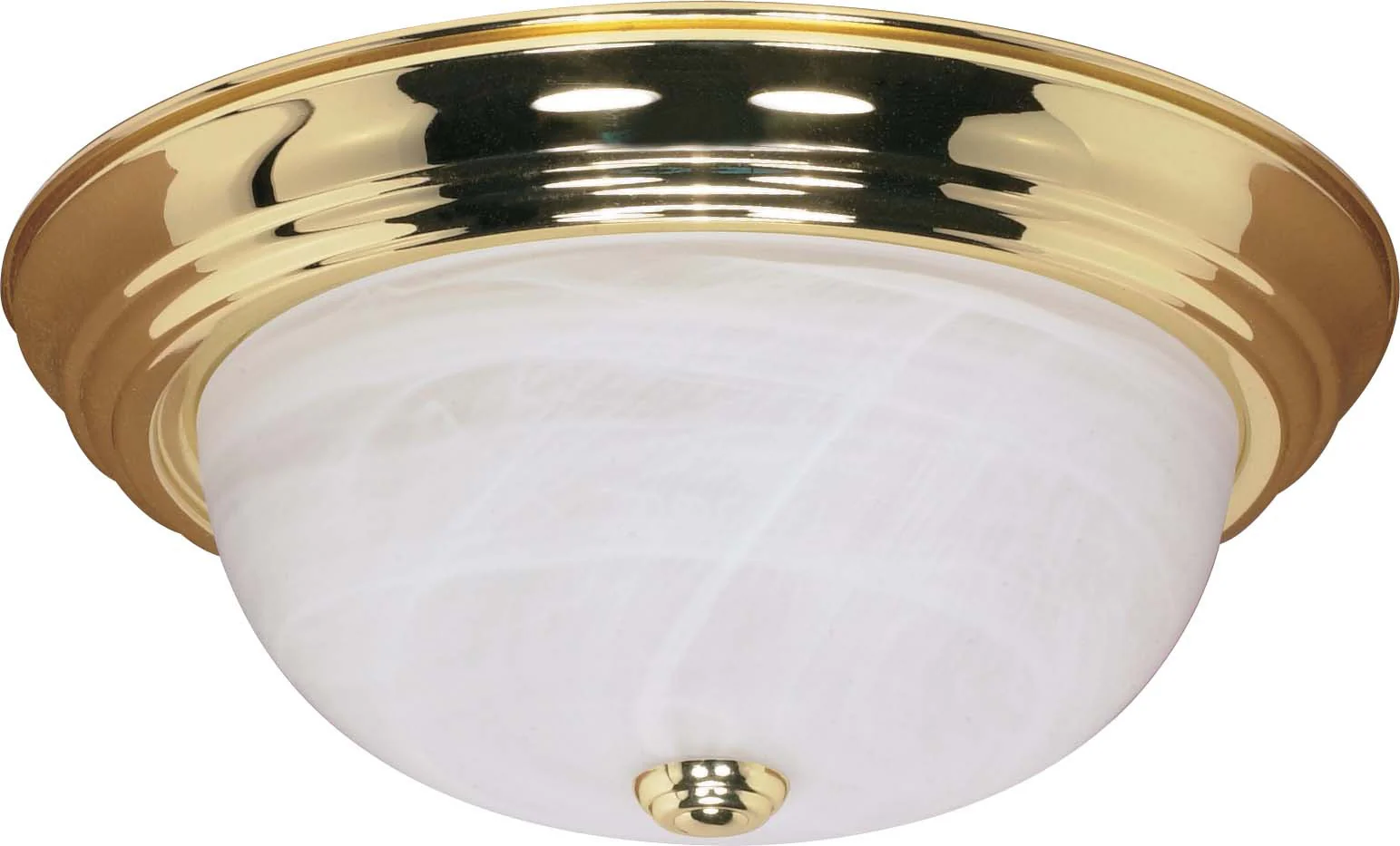 Nuvo 3 Light - 15 inch - Flush Mount - Alabaster Glass