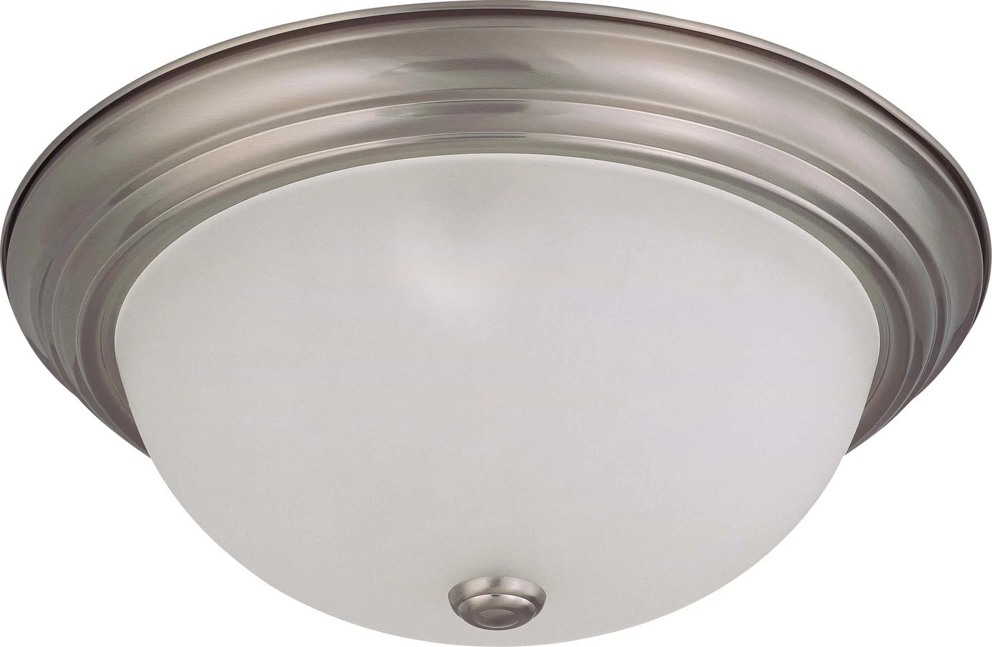 Nuvo 3 Light 15 inch Flush Mount w/ Frosted White Glass