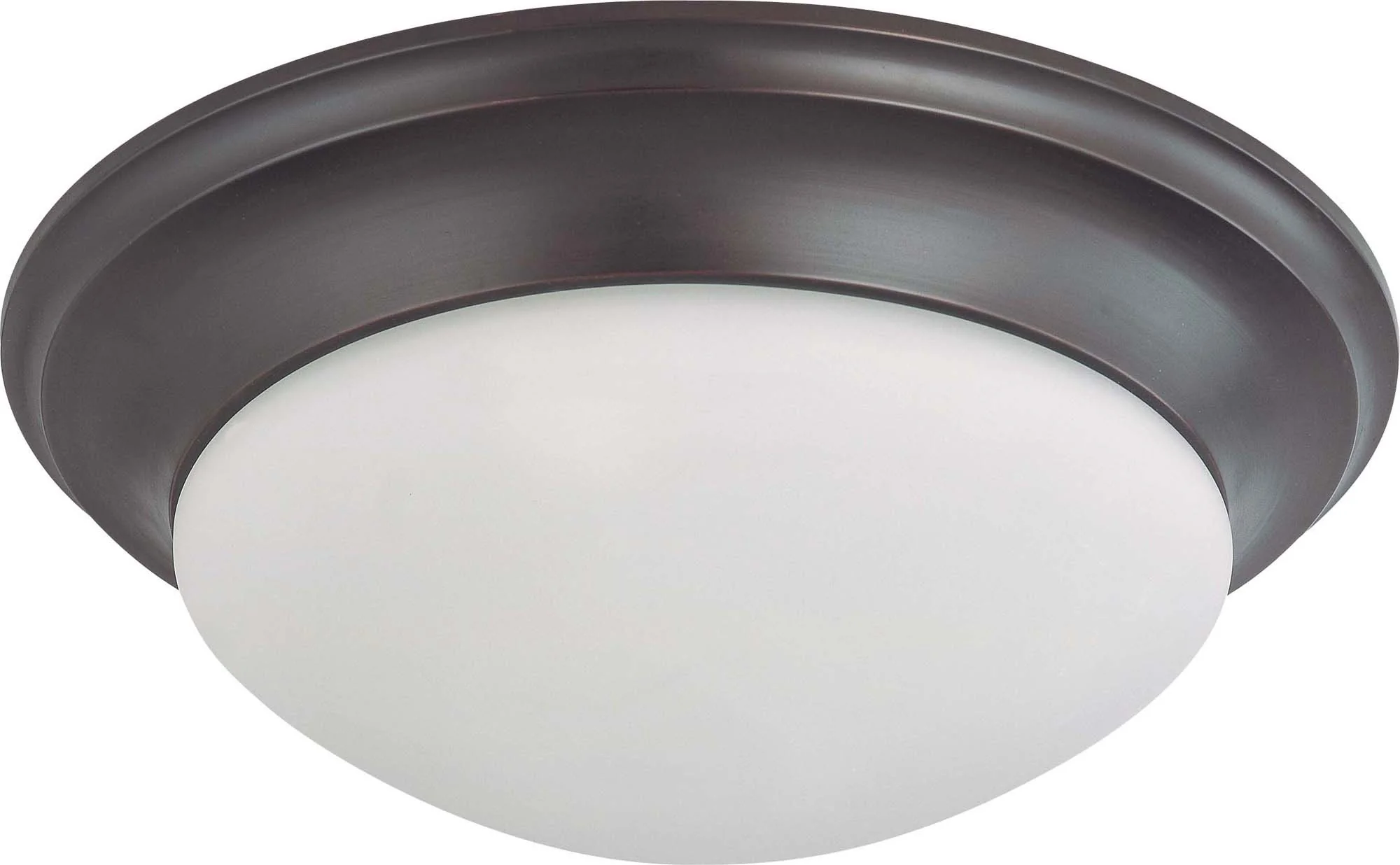 Nuvo 3 Light 17 inch Flush Mount Twist & Lock w/ Frosted White Glass