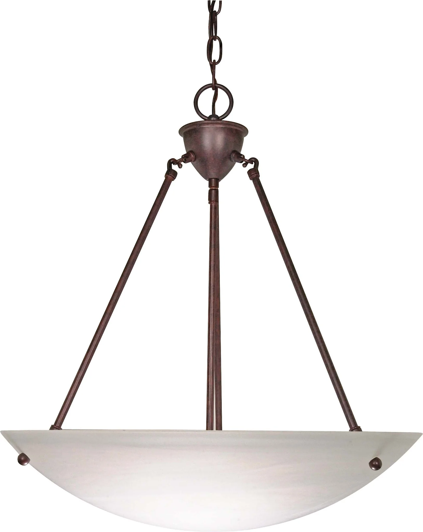 Nuvo 3 Light - 23 inch - Pendant - Alabaster Glass Bowl