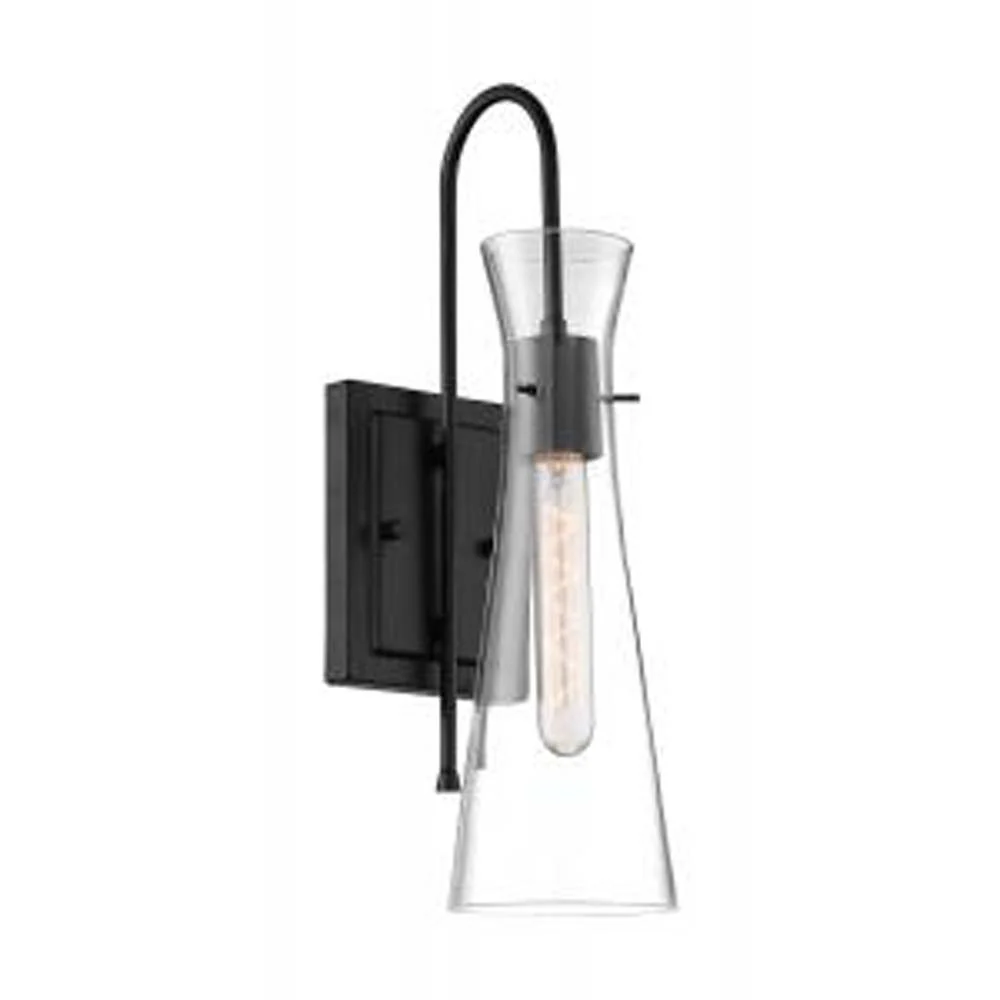 Nuvo Bahari 1-Light Mini Pendant w/ Clear Glass in Polished Nickel Finish