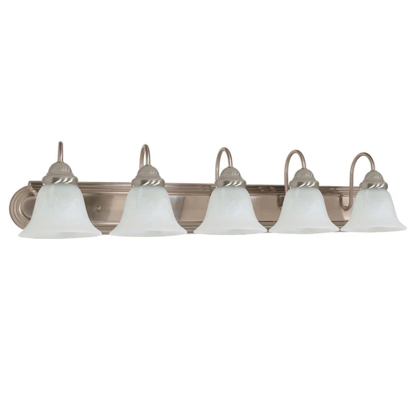 Nuvo Ballerina - 5 Light - 36 inch - Vanity - w/ Alabaster Glass Bell Shades