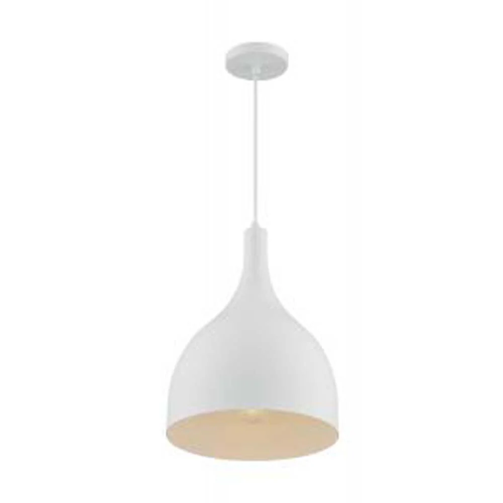 Nuvo Bellcap 1-Light Large Pendant w/ Matte White Finish