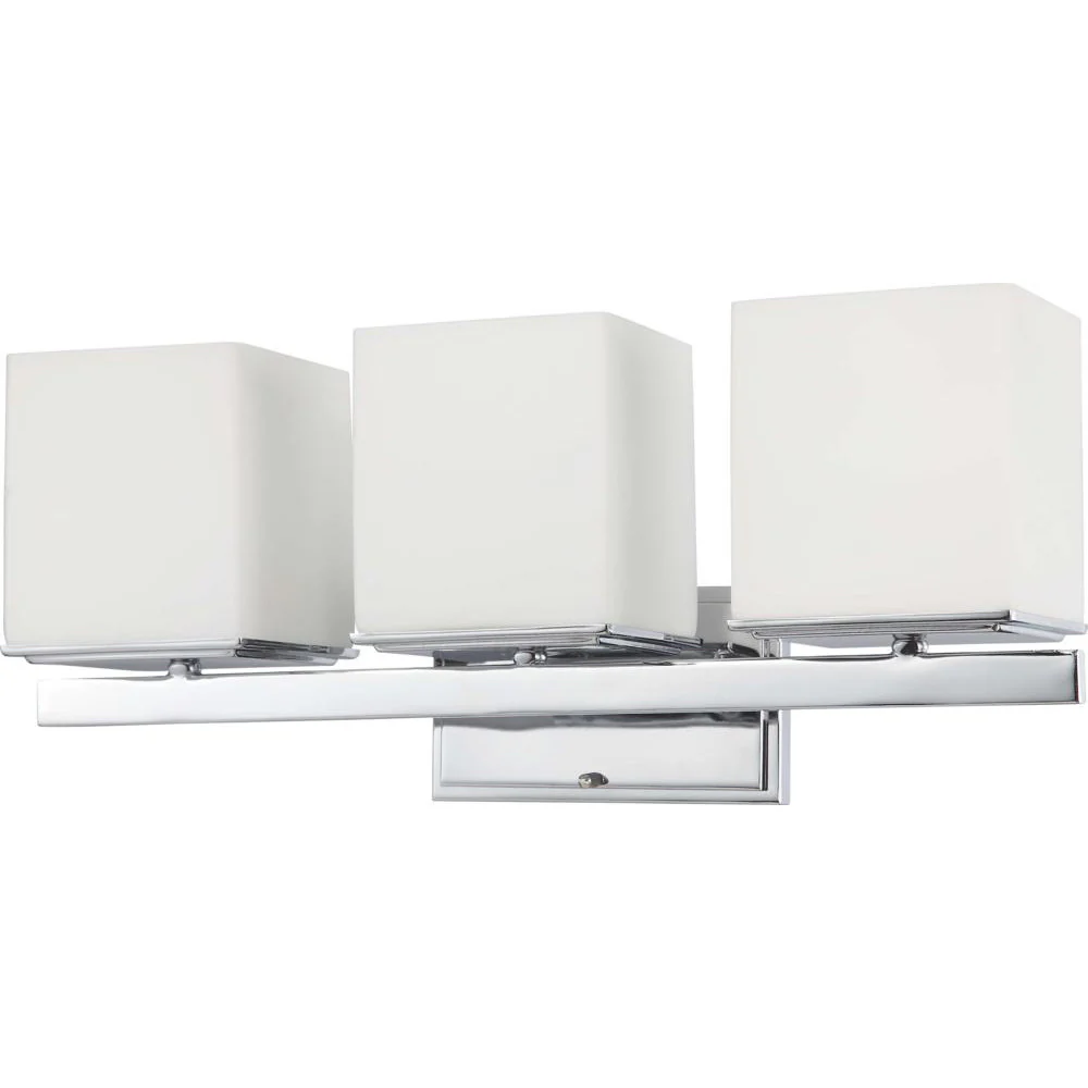 Nuvo Bento - 3 Light Vanity Fixture w/ Satin White Glass