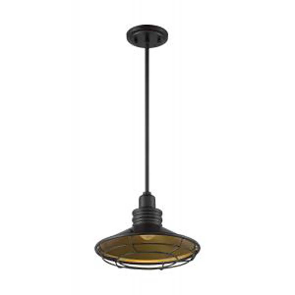 Nuvo Blue Harbor 1-Light Pendant w/ Dark Bronze & Gold Finish