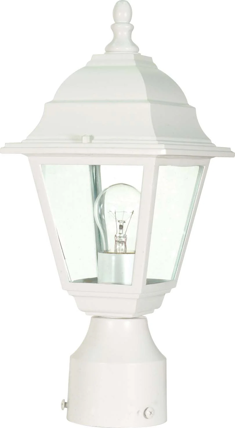 Nuvo Briton - 1 Light - 14 inch - Post Lantern - w/ Clear  Glass
