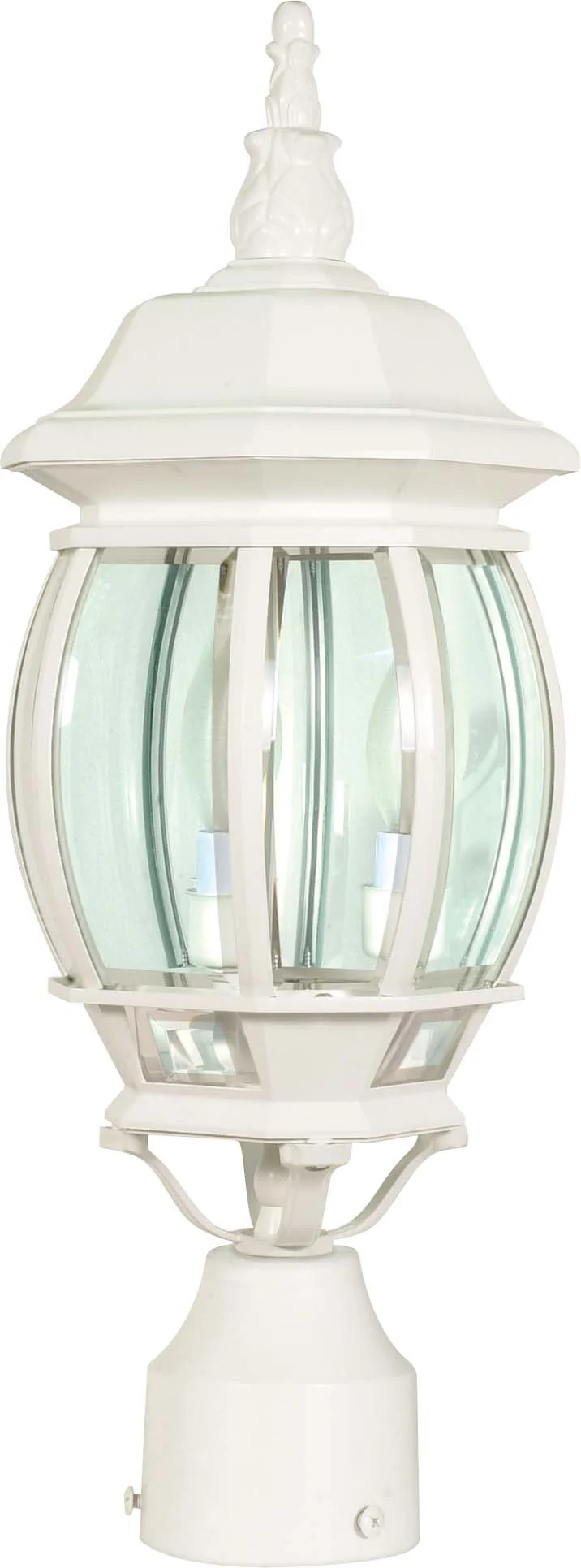 Nuvo Central Park - 3 Light - 21 inch - Post Lantern - w/ Clear Beveled Glass