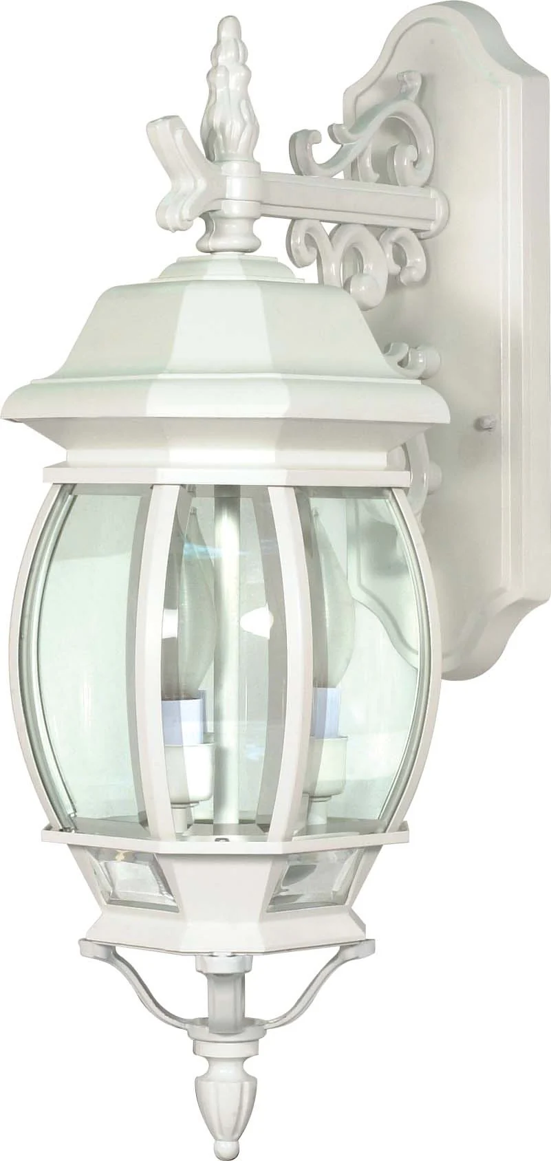 Nuvo Central Park - 3 Light - 22 inch - Wall Lantern - w/ Clear Beveled Glass