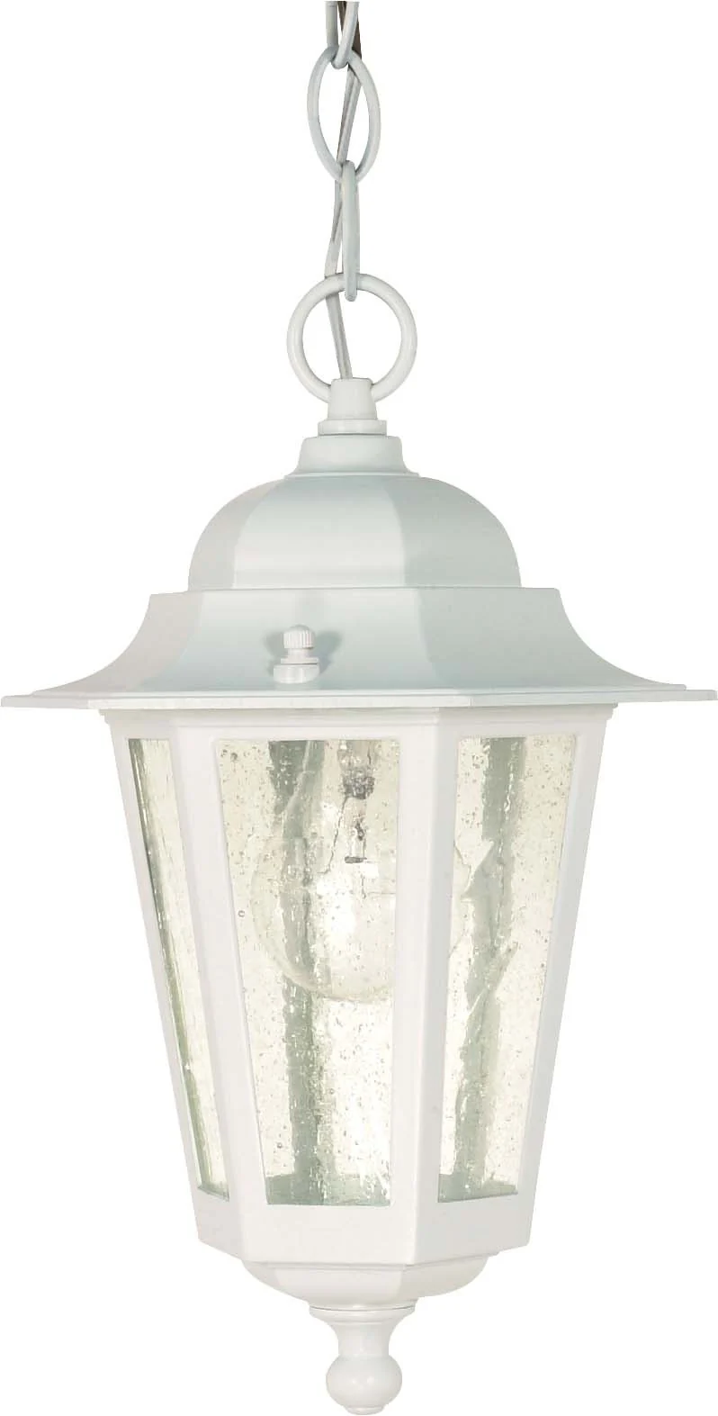 Nuvo Cornerstone - 1 Light - 13 inch - Hanging Lantern - w/ Clear Seed Glass