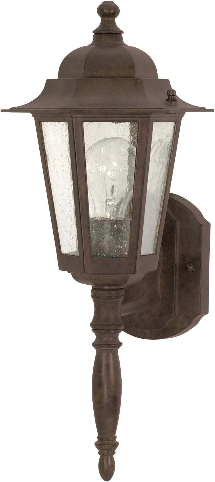 Nuvo Cornerstone - 1 Light - 18 inch - Wall Lantern - w/ Clear Seed Glass