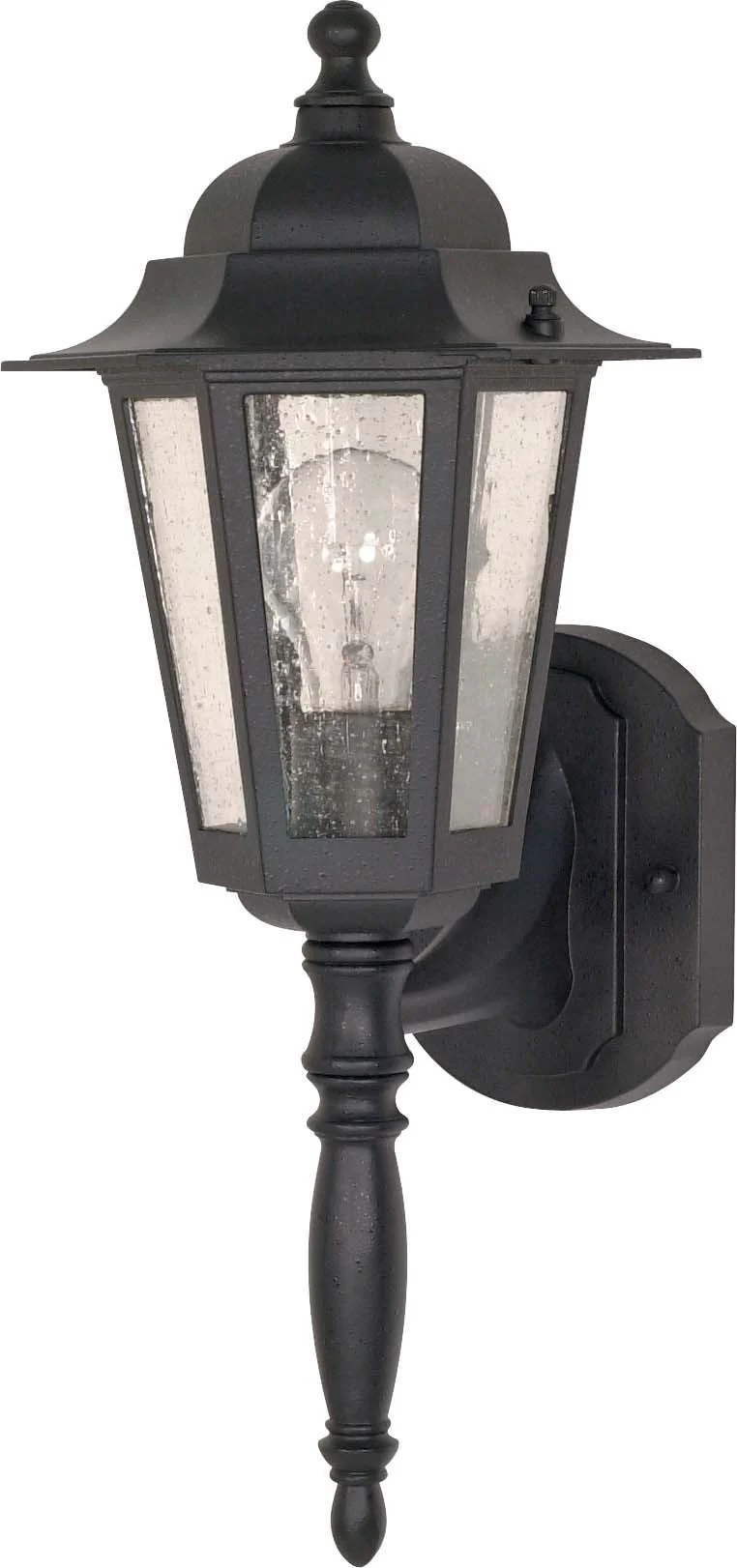 Nuvo Cornerstone - 1 Light - 18 inch - Wall Lantern - w/ Clear Seed Glass