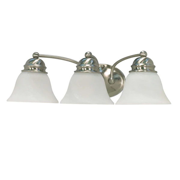 Nuvo Empire - 3 Light - 21 inch - Vanity - w/ Alabaster Glass Bell Shades