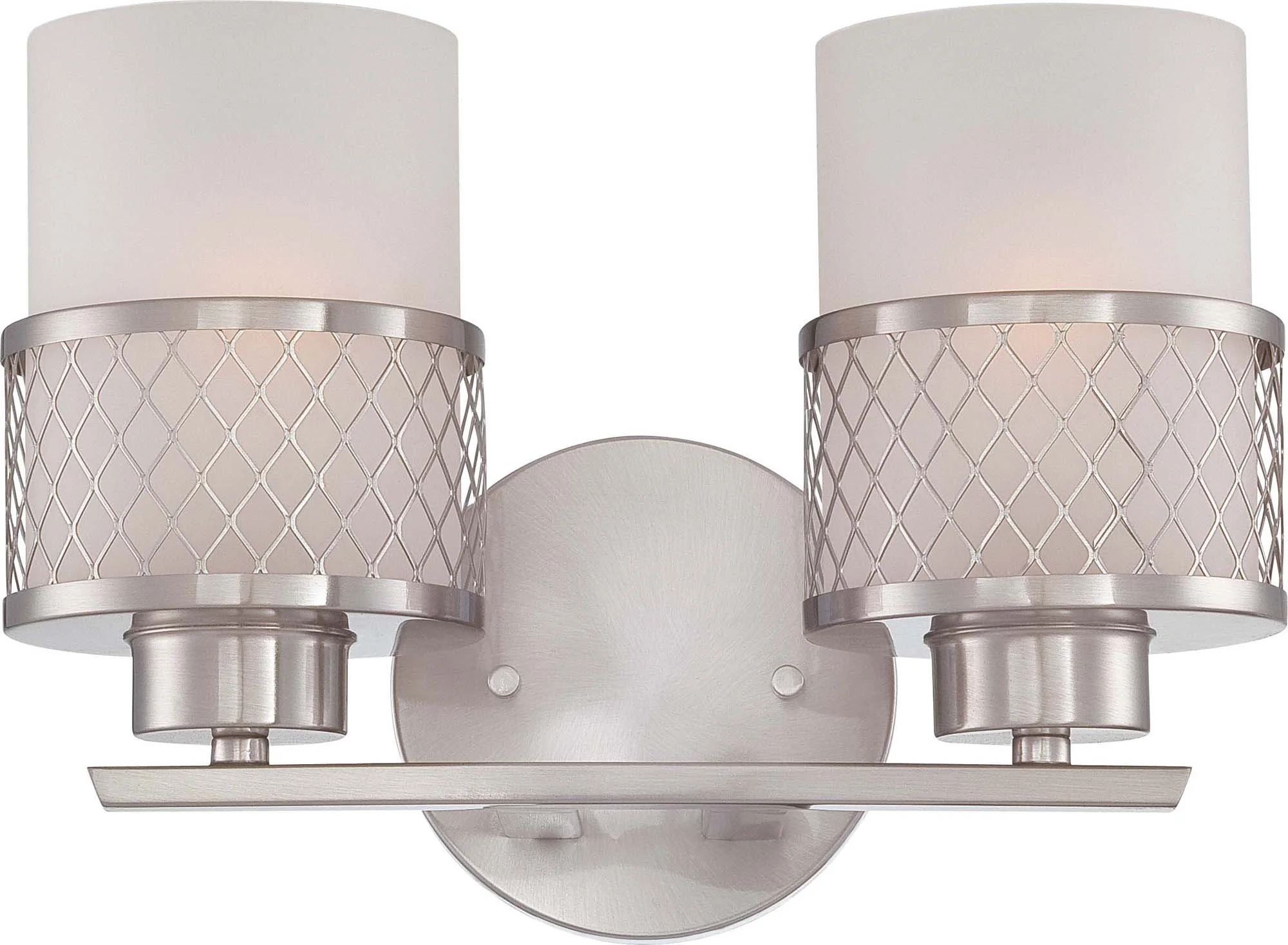 Nuvo Fusion - 2 Light Vanity Fixture w/ Frosted Glass