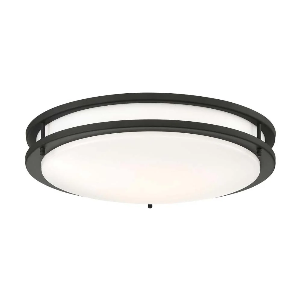 Nuvo Glamour LED 17-in Flush Mount Fixture Black Finish CCT Selectable