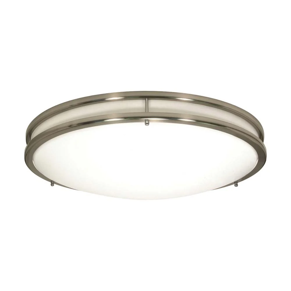 Nuvo Glamour LED 17-in Flush Mount Fixture Brushed Nickel Finish CCT Selectable