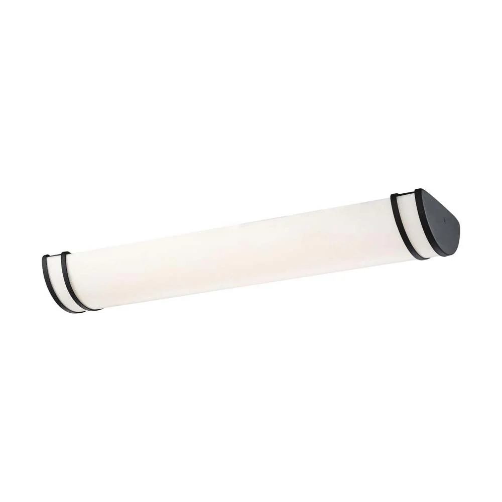Nuvo Glamour LED 50-in Linear Flush Mount Fixture Black Finish CCT Selectable