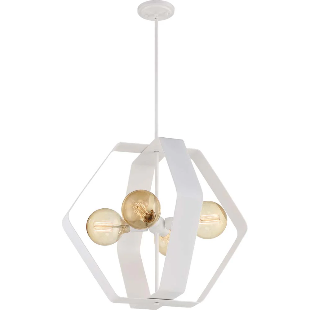 Nuvo Lighting 24 in. 60w 4-Light Zen Pendant White Finish