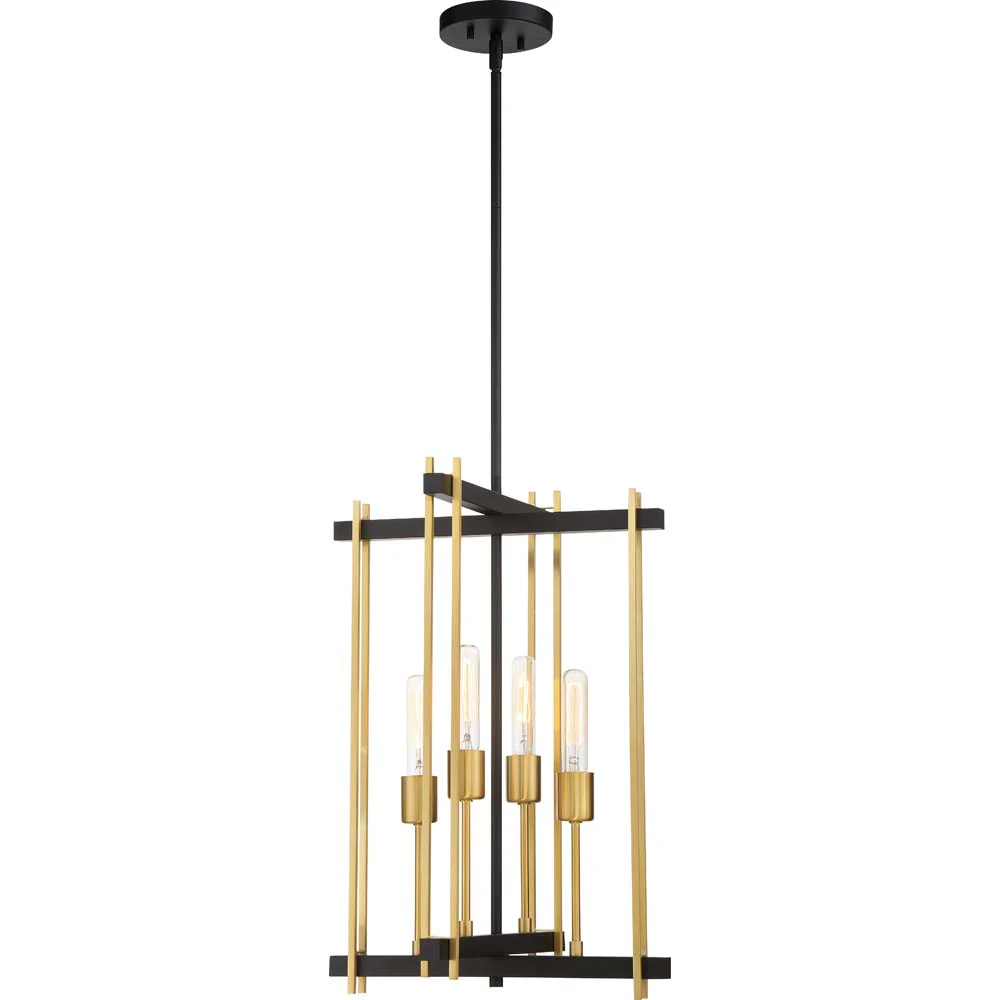 Nuvo Lighting 60w Marion 4-Light Pendant Aged Bronze / Natural Bronze Finish