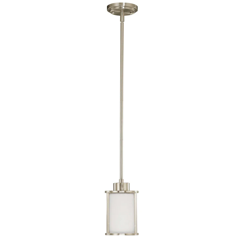 Nuvo Odeon - 1 Light Mini Pendant w/ Satin White Glass