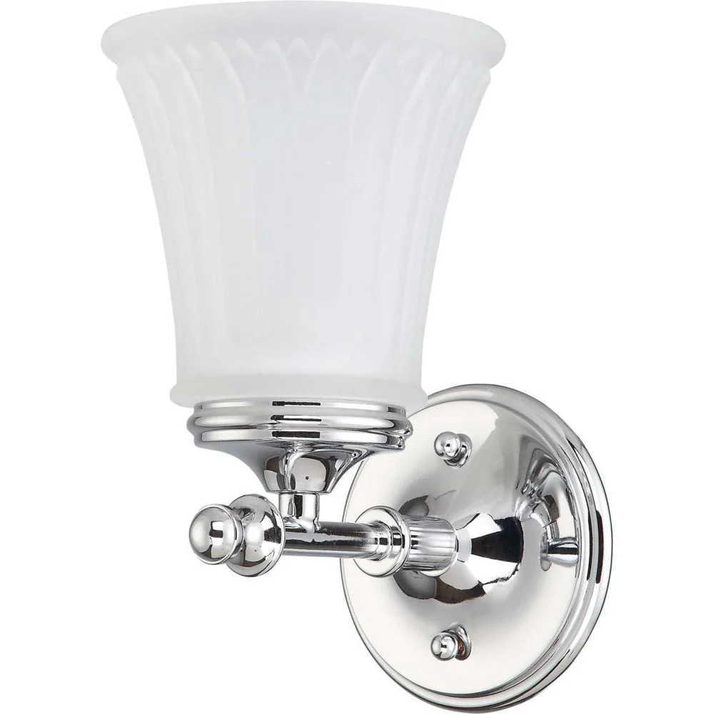 Nuvo Teller - 1 Light Vanity Fixture w/ Frosted Etched Glass