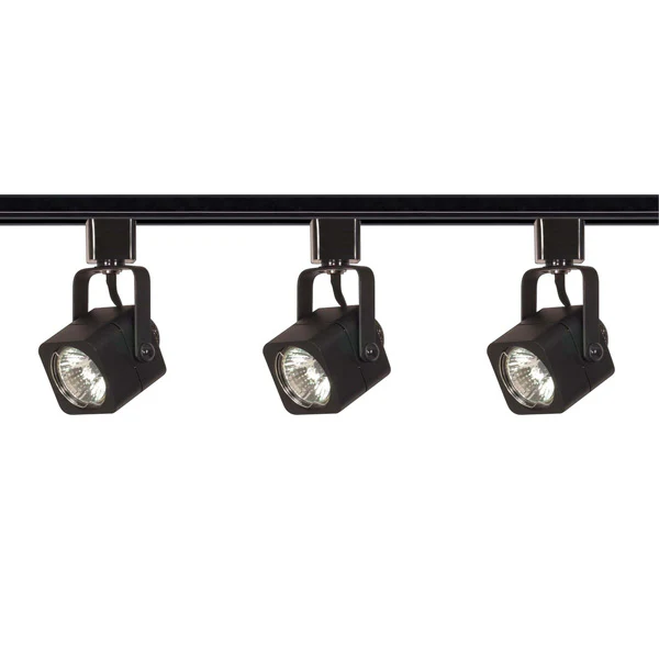 Nuvo TK346 Black 3 Light - MR16 - Square Track Kit - Line Voltage