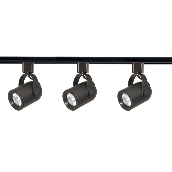 Nuvo TK349 Black 3 Light - MR16 - Round Back Track Kit - Line Voltage