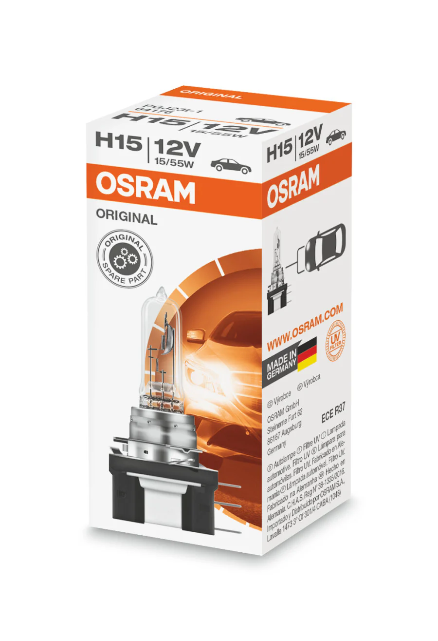 Osram H15 - 64176 - 12V 15/55W Original Line High-Performance Automotive Bulb