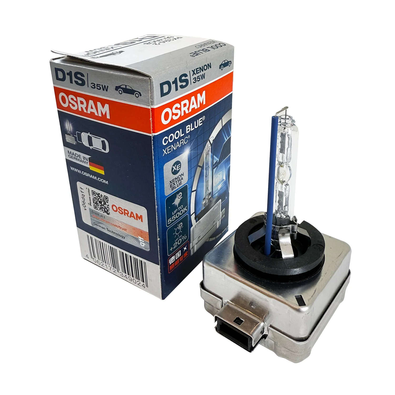 Osram D1S - 66140CB - Cool Blue 5000K 35W Xenon HID Automotive Bulb