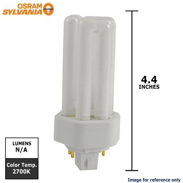 Sylvania 20875 - CF18DT/E/IN/827/ECO 18W GX24q-2 2700K Fluorescent Triple Tube Bulb - Image 2