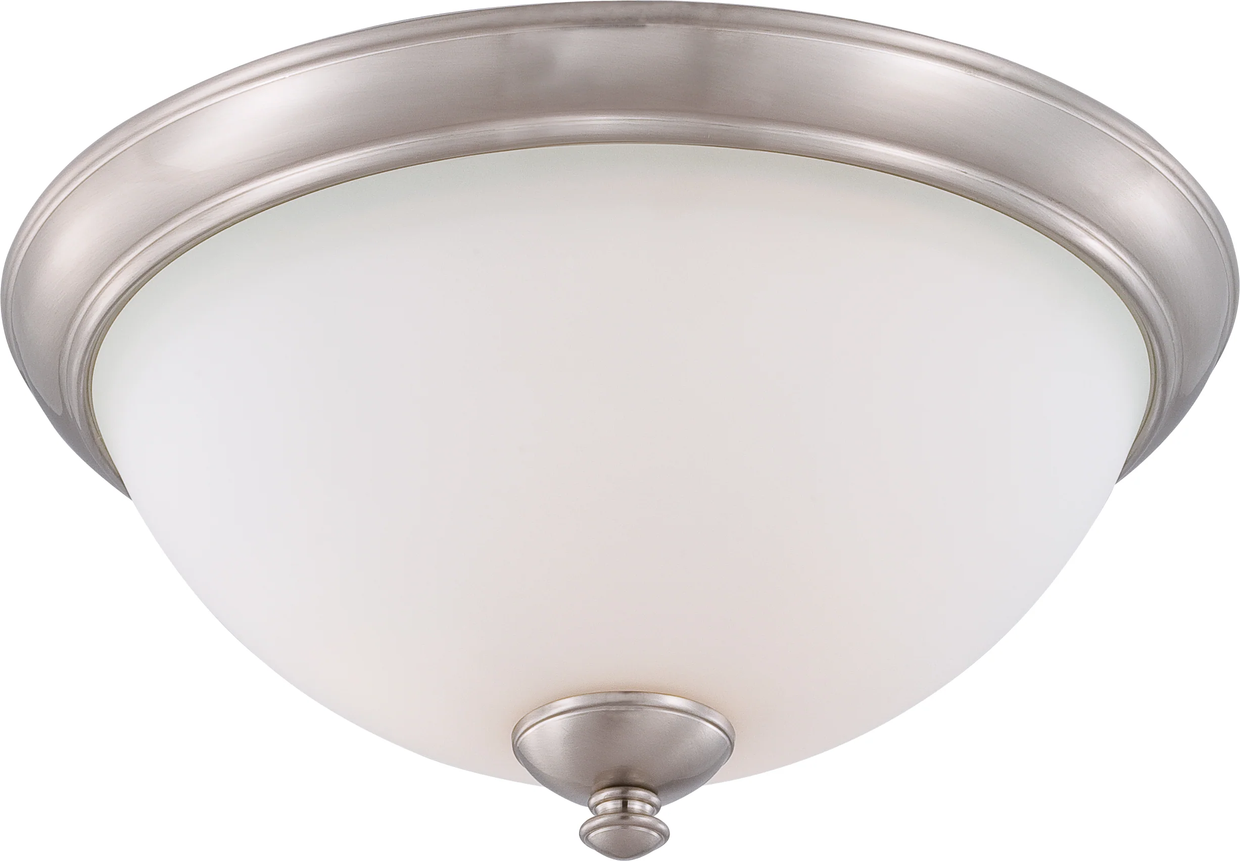 Nuvo Patton 3-Light Flush Dome Fixture w/ Frosted Glass in Brushed Nickel Finish