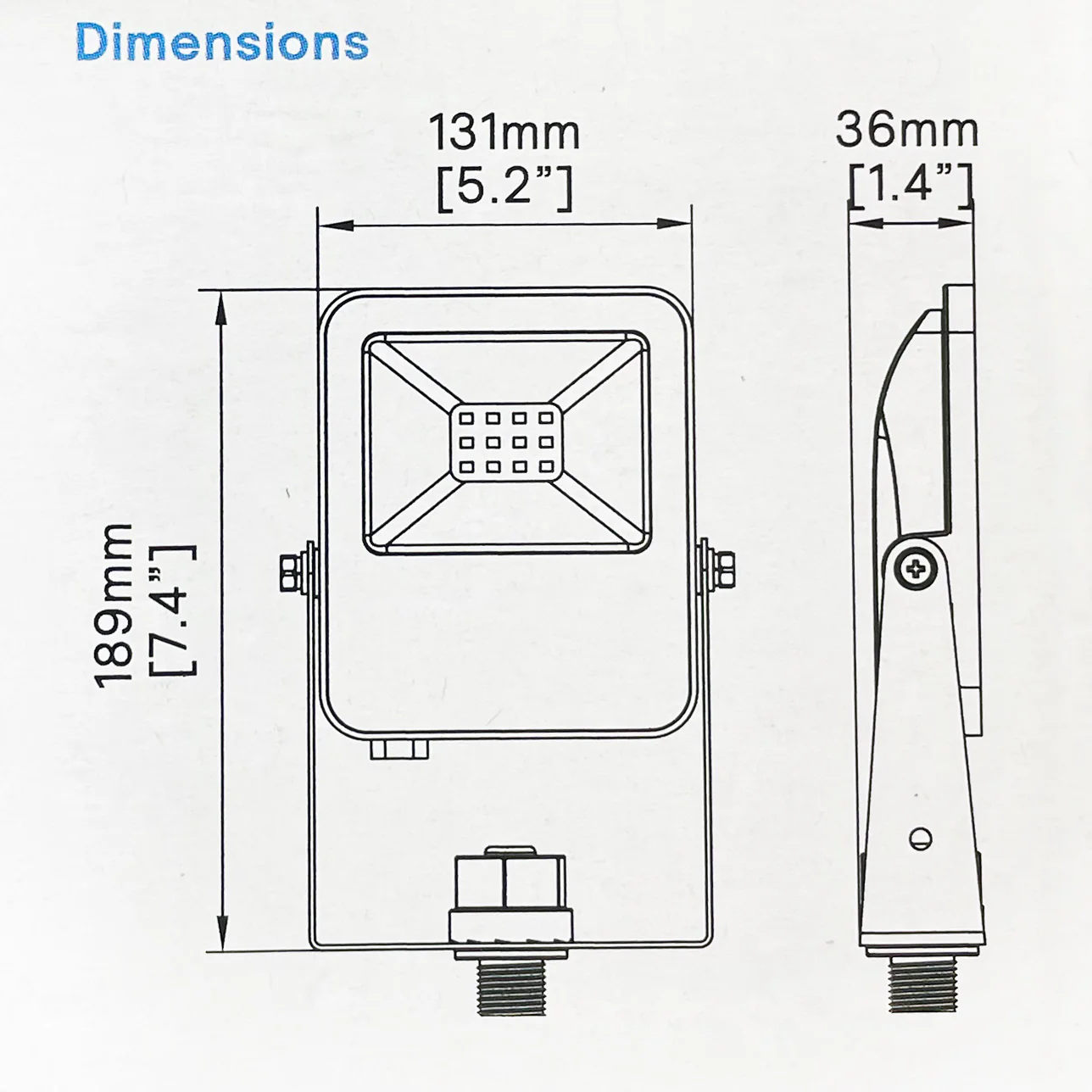 PHILIPS 10W 120V-277V 4000K 1087LM Slim LED Flood Fixture Bronze Finish - Image 2